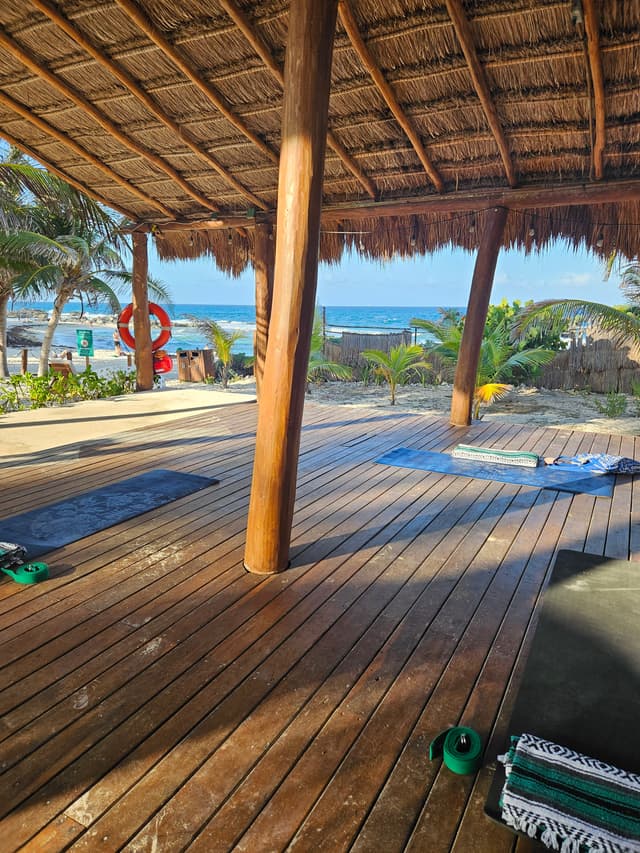 yoga studio on the beach